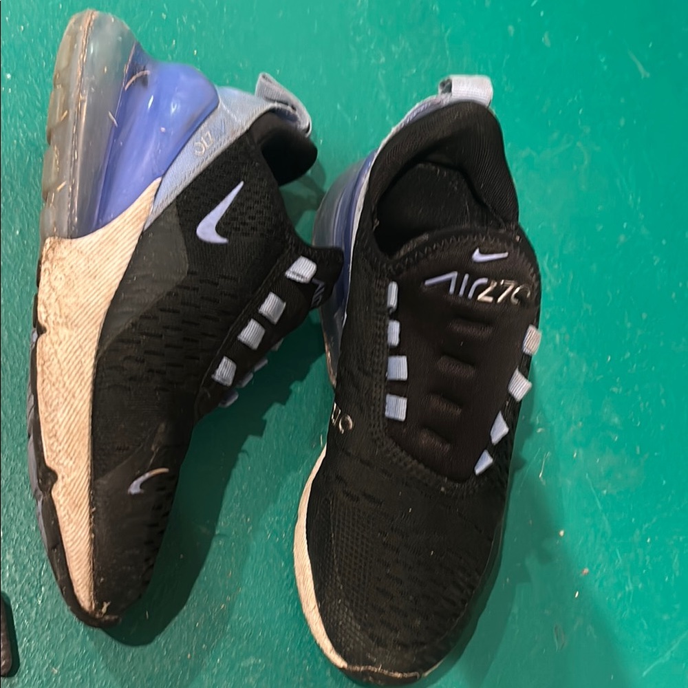Nike Air Max 270 Black and Blue Sneakers